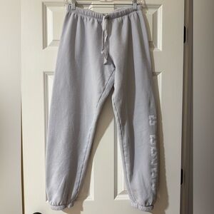 PINK Victoria's Secret Light Blue Sweatpants with Side Logo
